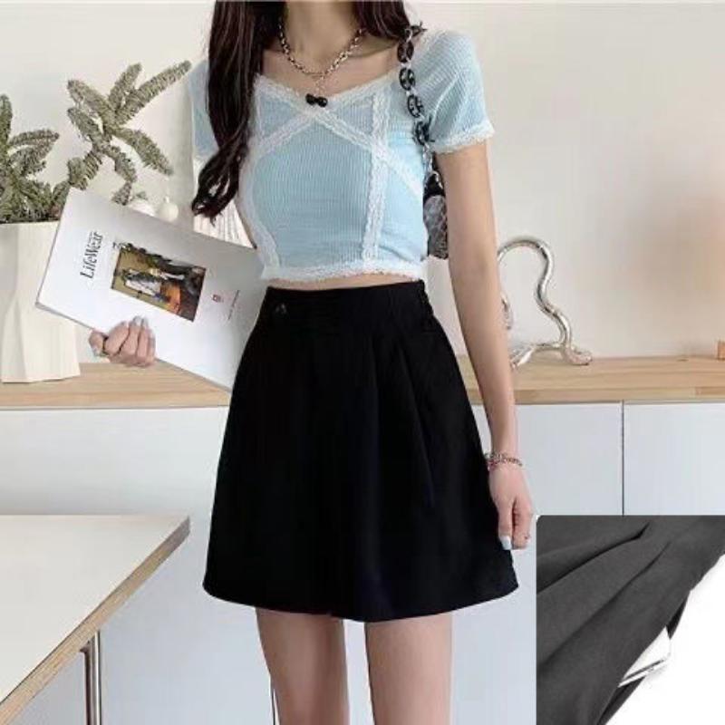 

WTEMPO летние женские шорты для костюма, тонкие и тонкие модные шорты, свободные широкие шорты, повседневные шорты, костюмные шорты 2XL хаки