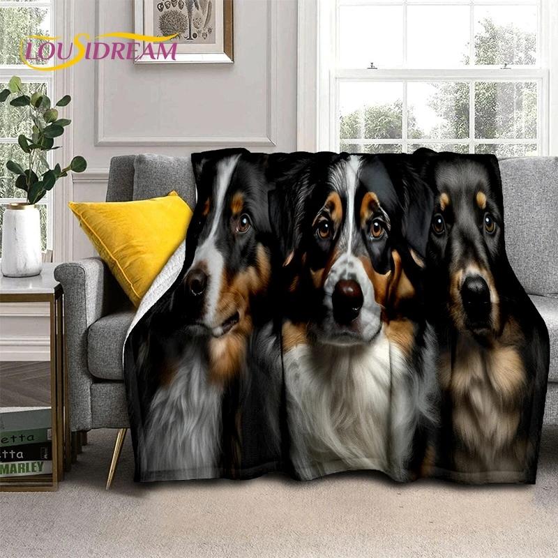 Cute Dog Samoye, Chihuahua, Husky, Koki Cartoon Soft Flannel Blanket for Beds Bedroom Sofa Picnic,Throw Blanket Outdoor Leisure