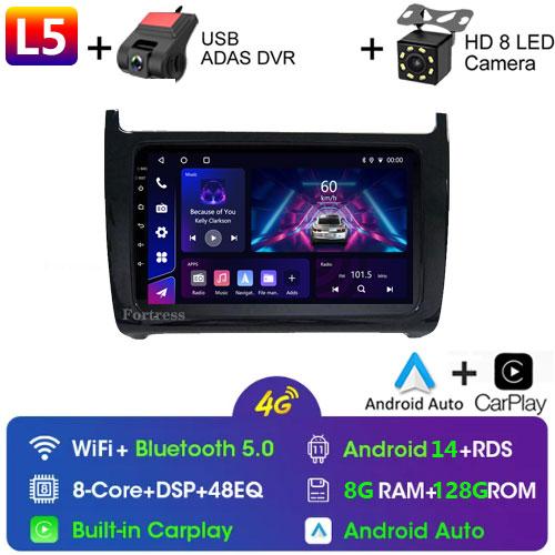 9 Inch 2 Din Android 13 Auto Radio For VW Volkswagen POLO 5 Sedan 2008- 2020 Carplay Car Multimedia GPS Autoradio