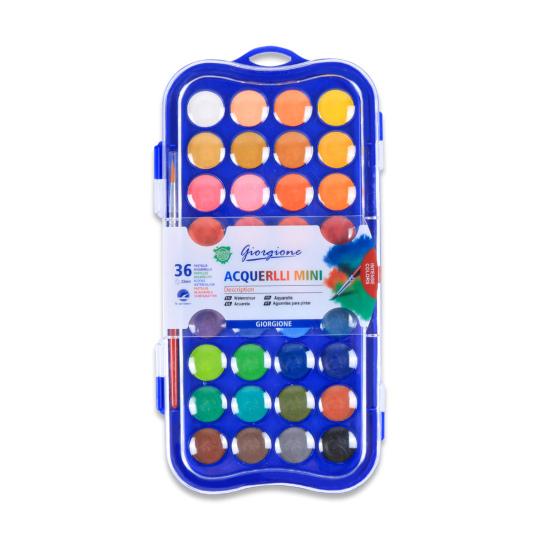 Aquarellfarben-Set mit Aquarellpinsel, 12/24/36/48, lebendige Farben, hochpigmentierte Malkunst, Geschenk für Anfänger und Profis