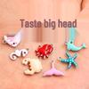Stainless Steel Marine Life Enamel Pendants: Fish, Crab & Dolphin Charms in 9 Styles