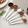 Stainless Steel Coffee Measuring Scoop Long Handle Heat Resistant Spoon Multipurpose Tool for Baking Cafe Home Kitchen