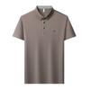 Polo Shirt Men'S High-End Solid Color Pressure Label Men'S Lapel Short-Sleeved T-Shirt