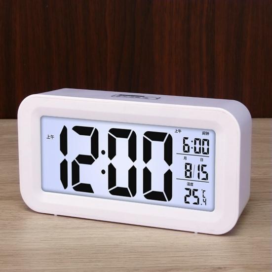 Digitaler Wecker Große LED-Anzeige Lautstärke einstellbar Touch-Snooze Datums- Temperaturanzeige Batteriebetrieben Heim Schlafzimmer Uhr