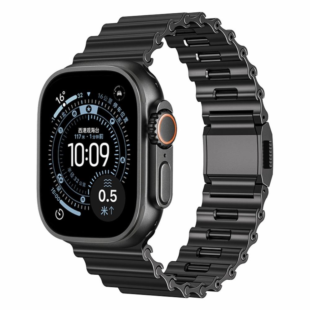Stainless Steel Strap for Apple Watch Ultra 3 2 1 49mm Series 10 11 46mm Metal Band for Iwatch 9 8 7 45mm 6 5 SE3 44mm Bracelet