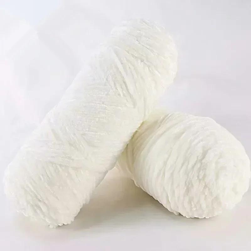 100% Poliester Włóczka Pluszowa Miękka Włóczka Aksamitna Chenille Akcesoria Amigurumi Włóczka Dolphin Baby do Robienia na Drutach 1 Motek 100g 130M