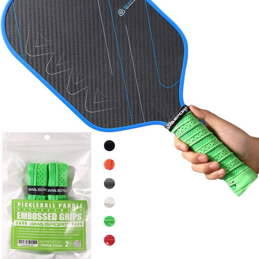 2Pcs Moisture Wicking Pickball Replacement Grip Pickleball Racket Supplies