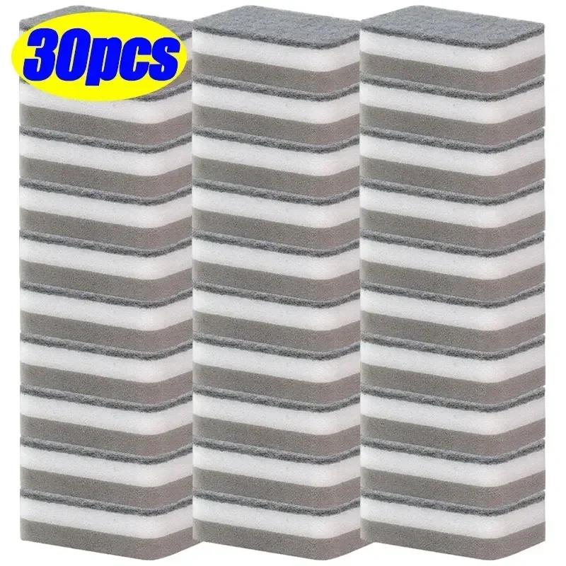 5-50PCS Polyurethane Cleaning Sponges – Versatile Scrubbing Pads for Kitchen, Bathroom, Bedroom, Walls – Black Algae