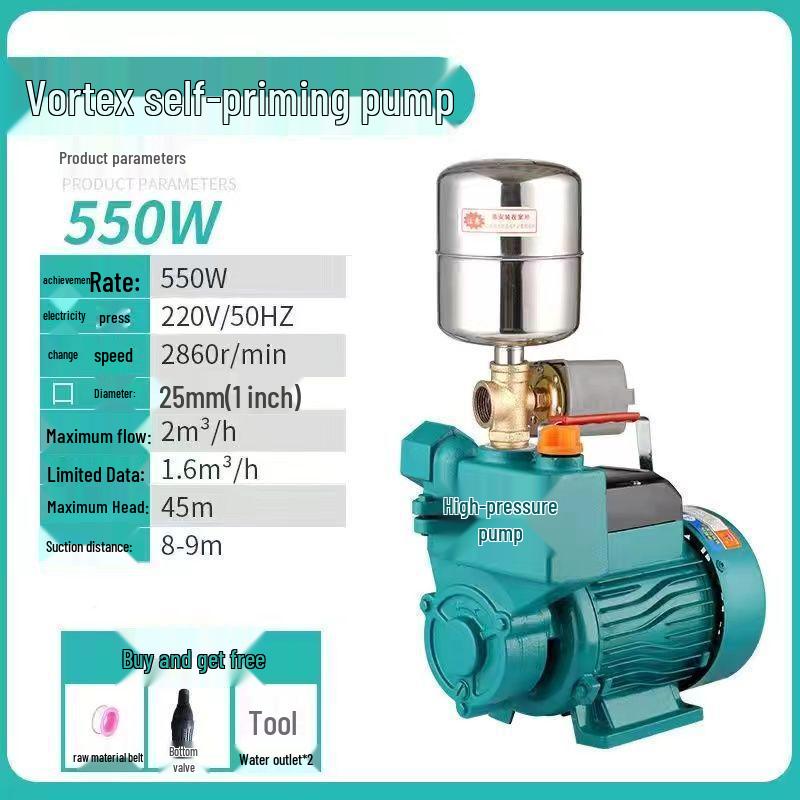 220V Self-Priming Water Booster Pump for Home and Well Systems