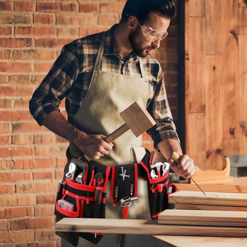 26-Strap Design Magnetic Tool Belt Sturdy Construction Removable Pouch Heavy Duty Tool Bag Magnetic Tool Holder