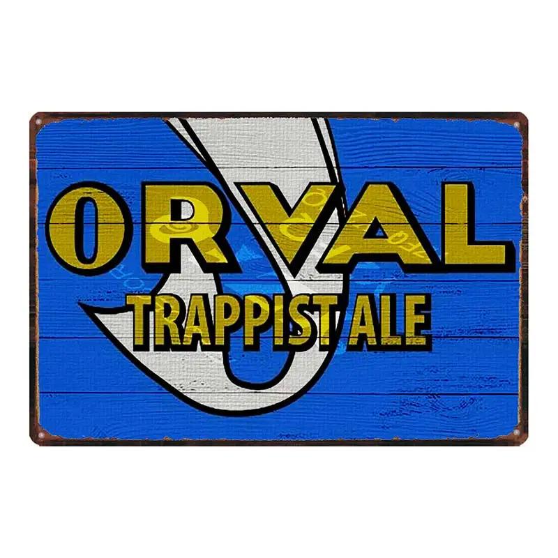 Belgian Beer Orval Metal Tin Signs Retro Shabby Chi Plates For Wall Bar Home Pub Art Kitchen Coffee Decor 30X20CM DU-8523B