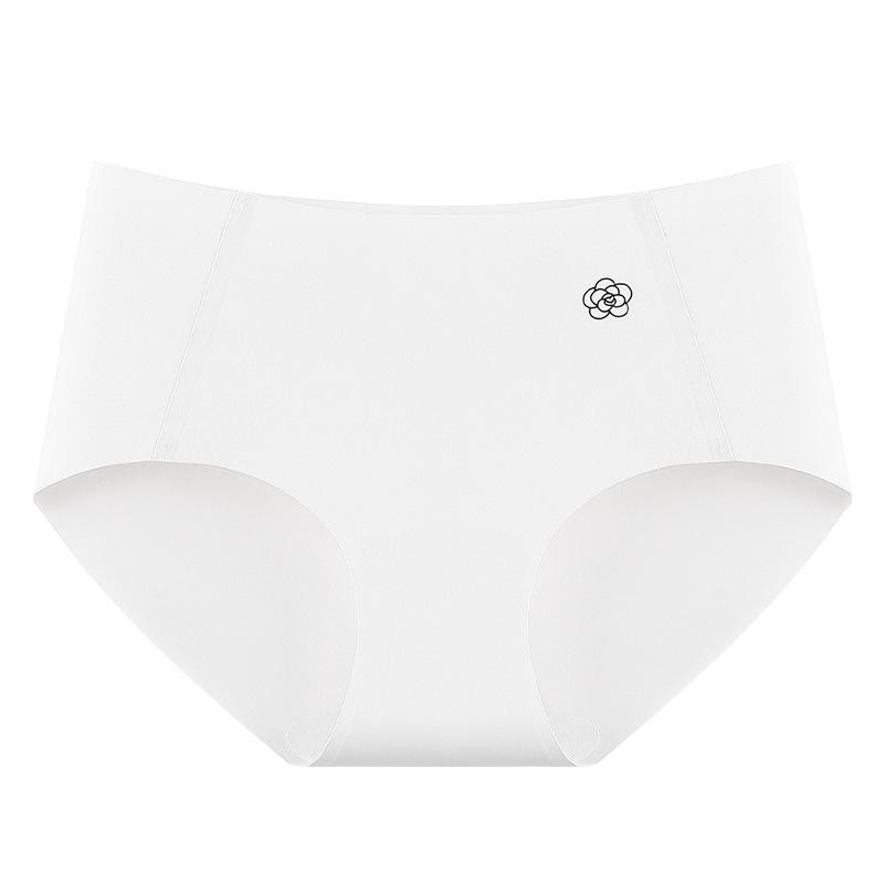 

Lady Summer Camellia 10A Antibacterial Crotch Ice Silk Peach Hip Invisible No Trace Briefs M белый