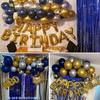 Birthday Decorations for Men, 45PCS Blue Happy Birthday Party Balloon Arch Garland 40th 60th 80th 50th 70th 18th 21st 30th Gold Silver Anniversary