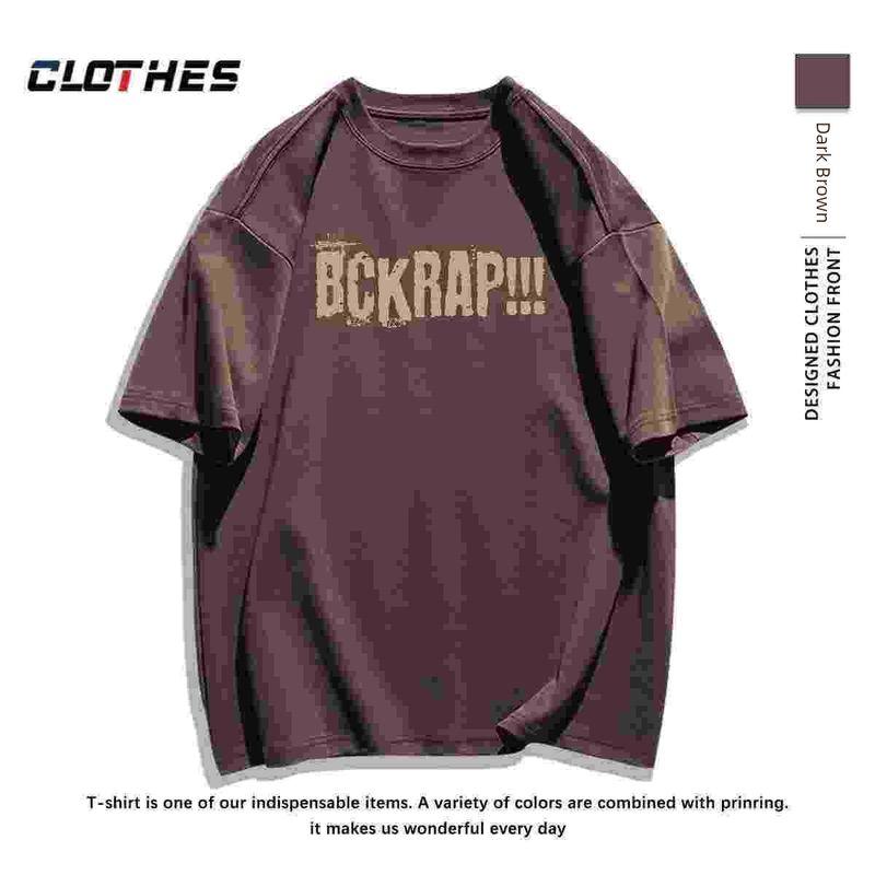 

Plus-Size Hong Kong Style Army Green Short-Sleeve T-Shirt for Women, Trendy Loose Fit, Summer American High Street Design, Unique Top Brown M [Recommendation 40-50kg]