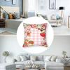 Kawaii S-Erdbeer-Shortcakes Kissenbezug Kurzer Plüsch Doppelseitiger Druck Quadratische Dekokissenbezüge Sofa Heimkissen Dekoration