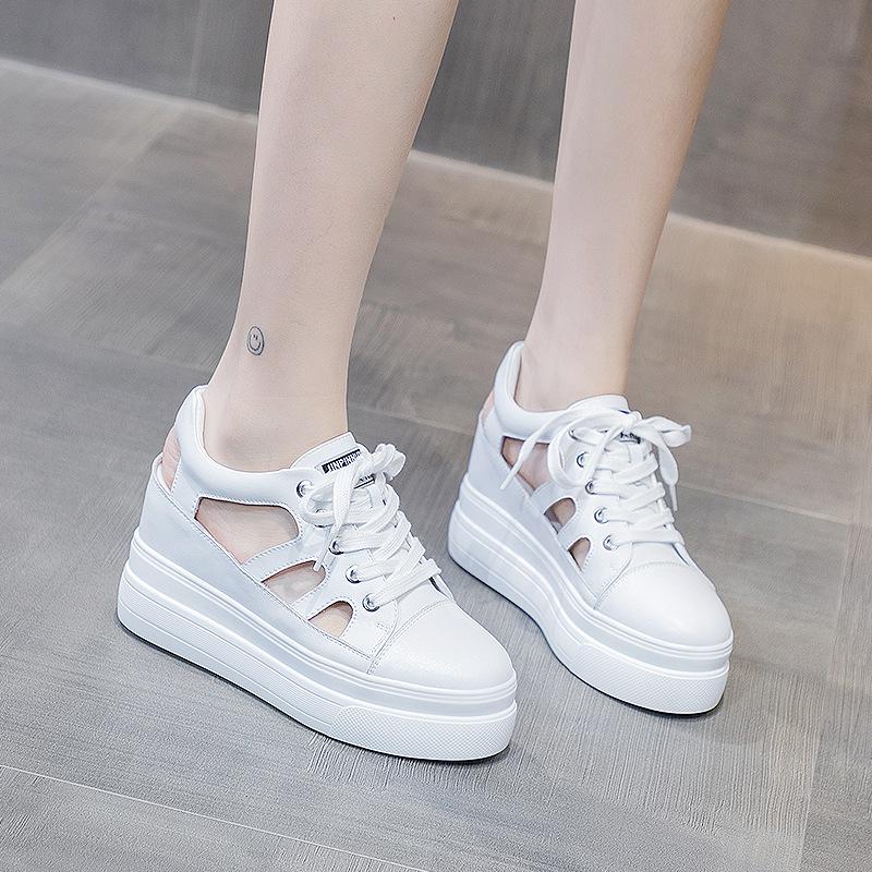 

Обувь женская лето 2025 сандалии на платформе женские повседневные маффины внутренняя высота увеличение женская обувь полые дышащие корейская версия мода 33