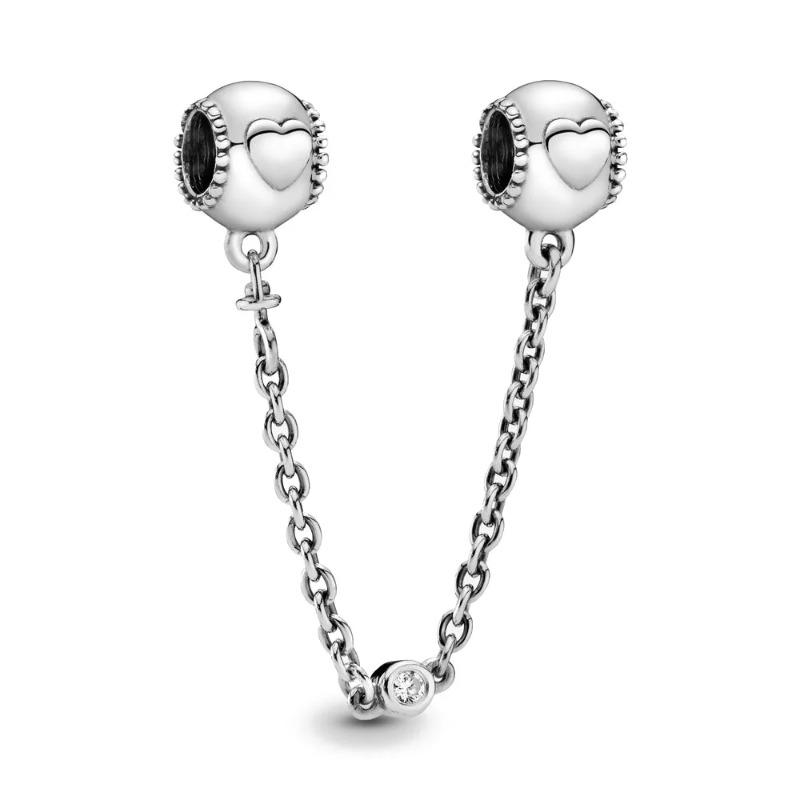 New 925 Silver Butterfly Stars & Moon Sunflower Safety Chains Spacer Beads Charms Fit Original Bracelets DIY Jewelry