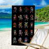 proof beach towel with a UFO Robo Grendizer3 pattern - soft,absorbent,quick-drying,machine washable - perfect for swimming,camping,bathing