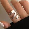 PANJBJ  925 Sterling Silver Double Layer Ring for Women Girl Gift Geometry Hollowing Out Minimalism Fashion Jewelry Wholesale