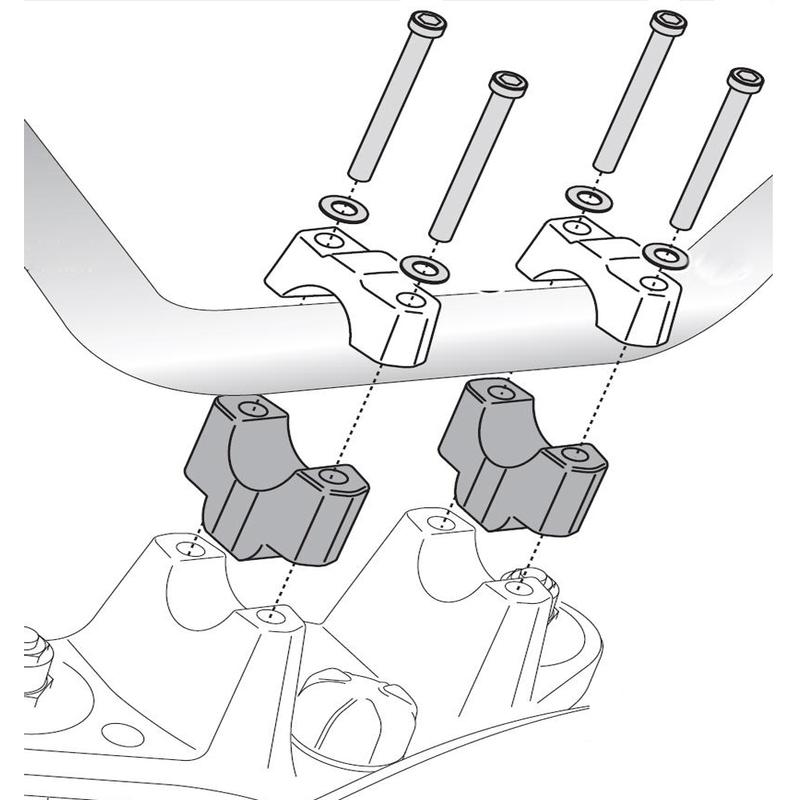 For YAMAHA XT1200ZE Super Tenere XT 1200Z XT1200Z 2014-2019 Handle Bar Riser Clamp Extend Handlebar Adapter Mount