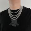 European & American Style Chunky Titanium Clavicle Necklace: Trendy Hip-Hop Men's Cuban Chain