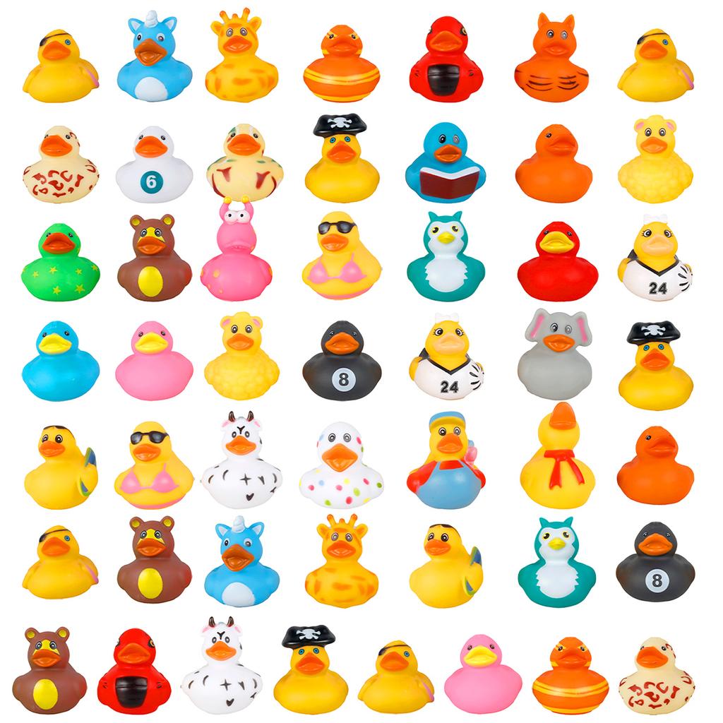 50/30/20 Stück Gummi-Enten-Spielzeugset Kinder Bade-Pool Badespielzeug Niedliche Schwimmende Ente Quak Spritzspielzeug Mit Ablaufloch Verschiedene Kindergeschenke
