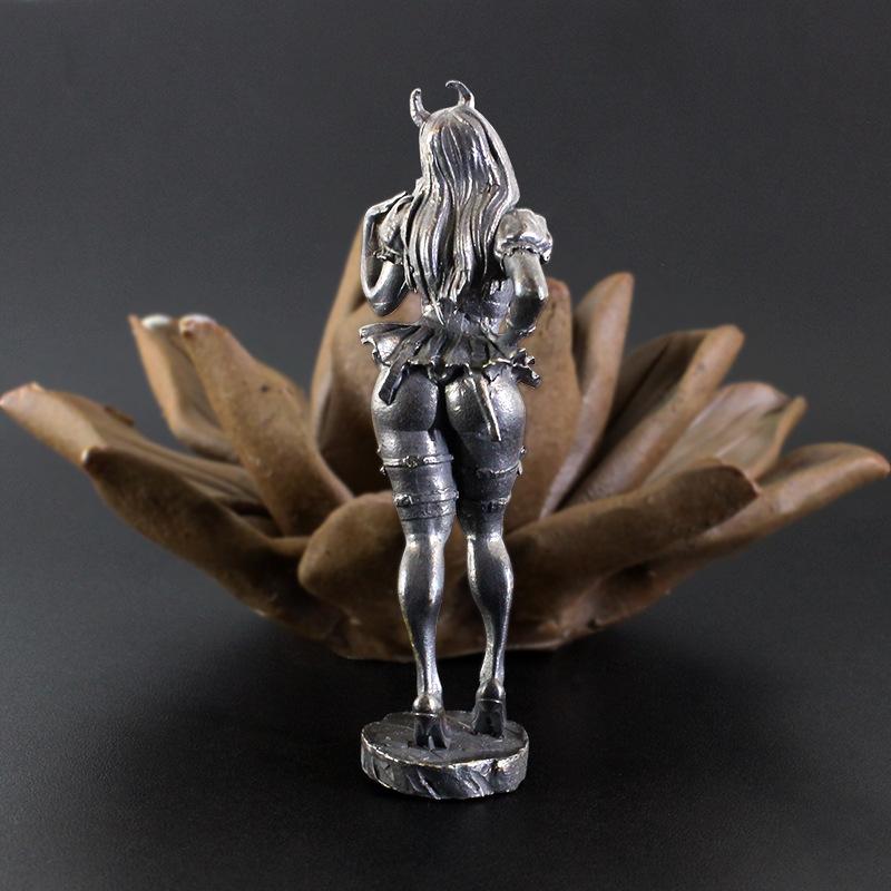 Brass Standing Cartoon Beauty Miniatures Figurines Sculpture Ornament Home Office Study Decoration Crafts