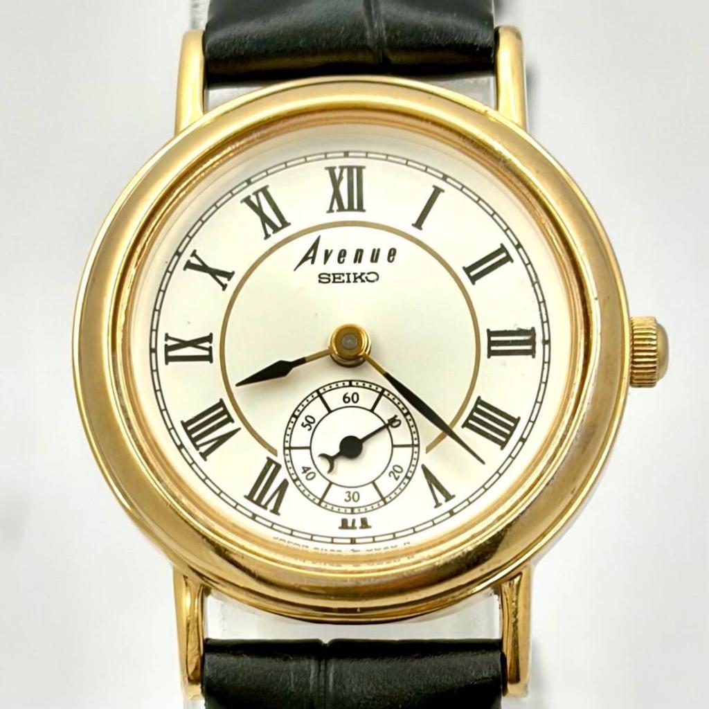 SEIKO Avenue Small Roman New Strap [New Battery] Ladies' Watch, Gold, Seconds, Numerals, 2K22-0020 8D0406