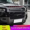 Letter Sticker for Land Rover Defender Hood, Front Bonnet Logo Emblem Badge, Exterior Decoration Modification SA1