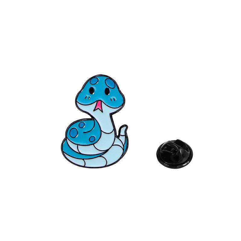 Snake Brooch Zodiac Commemorative Badge Cute Cartoon Animal Children'S Clothes Decorative Badge