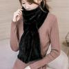 Real Mink Fur Knit Scarf for Women Winter Warm Fur Shawls Colorful Shoulder Warmer Long Mixed Hand-made Neck Warm Scarf