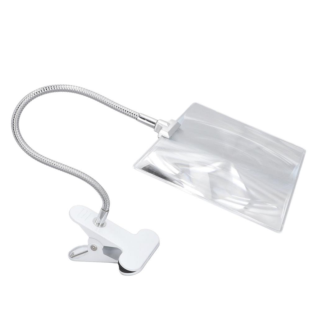 4X Große Seitenlupe Ganzseitiger Betrachtungsbereich Lupe mit flexiblem Schwanenhals für Senioren zum Lesen