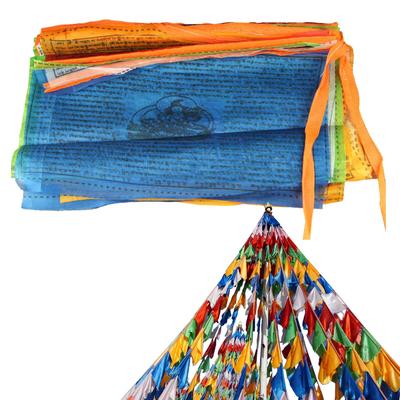 Banderas de Oración Tibetanas 20 Piezas Banner Budista 10x6 Pulgadas Arte Sagrado Banderas de Oración Tibetanas para Paz Meditación Pared Patio