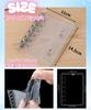A7 Clear Sticker Book with Bonbon Drop Compatible Puffy 3D Collectible Mini PVC Refill Set of Rurumi 6-Hole Stickers, Binder, 20,