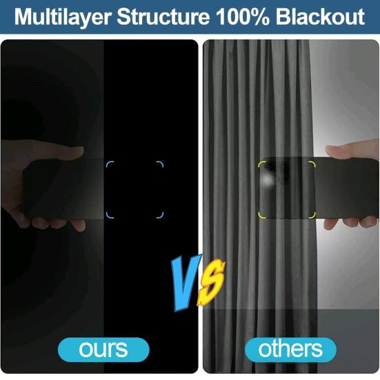 Portable Blackout Curtain No Drilling Blind Wrinkle-Free Windows Blackout Blackout Curtain