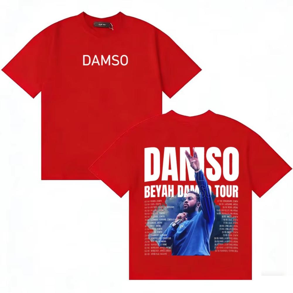 French Singer Damso Beyah Graphics Album Oversized Hip Hop Short Sleeve T Shirts Unisex Women YK Cozy Loose Tshirt Streetwear