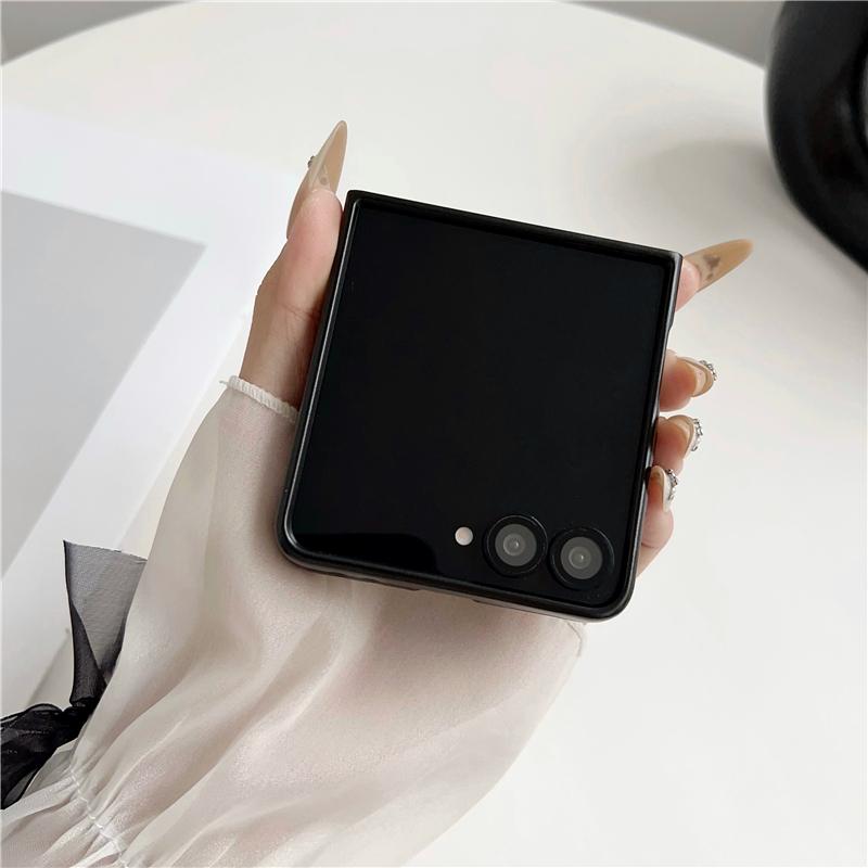 Luxury Magnetic Leather Case For Magsafe For Samsung Galaxy Z Flip 7 Flip7 Plain Protection Shockproof Wireless Charging Cover