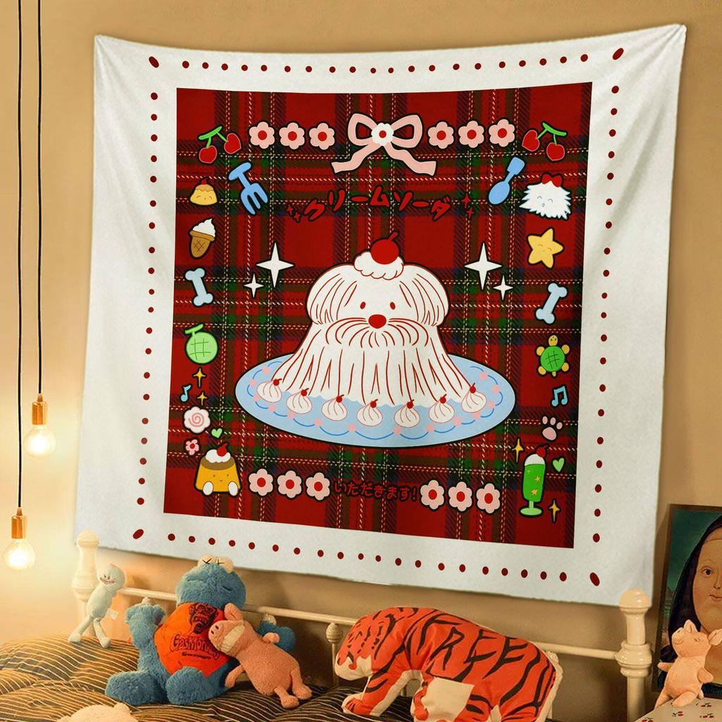 Showa Retro Background Cloth Tapestry for Bedroom Dorm Decor Photo Backdrop and Wall Covering