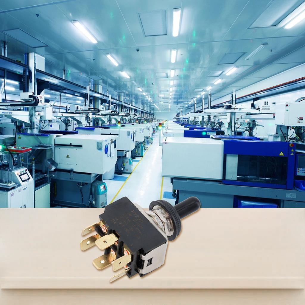 6-pin Switch Dustproof Toggle Switch High Voltage Rating 250V Reliable In Dusty Environments Dpdt Toggle Switch Color Black