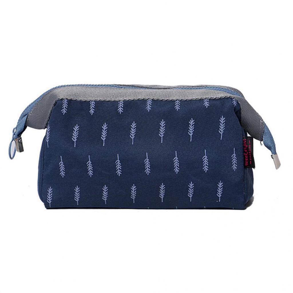 Fashion Flamingo Flower Print Makeup Brushes Holder Bag Pouch Portable Gift Large-capacity for Outing and Travel Wash Bag