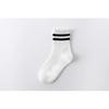 1Pair Children's Socks Spring Summer Thin Mesh Breathable Boys Girls Middle Tube Cotton Socks Black White Grey Student Sports Socks