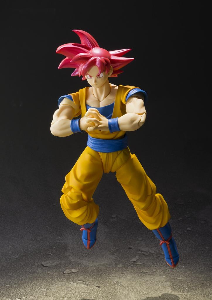 Bandai Figurka DBZ Son Goku Super Saiyan God Czerwone Włosy SH Figuarts 14cm 4549660175643 - - -