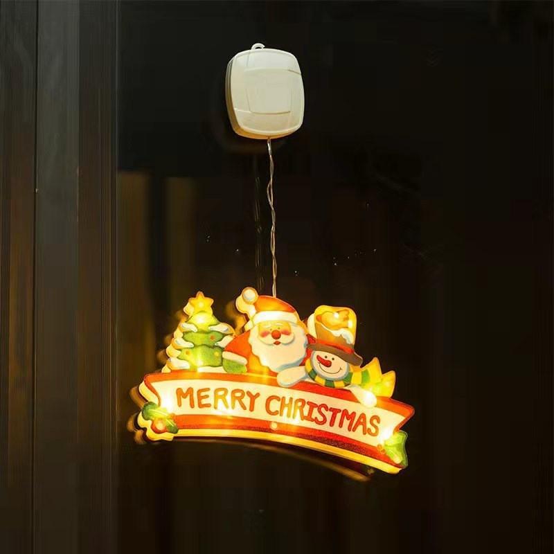 Christmas Decorative Lights Santa Suction Lights Christmas Tree Decorations Festive Styling Lights Window Lighting Decorations