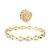 , new creative telescopic ring, deformable copper bracelet, fashionable size adjustable ring