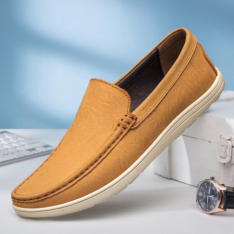 New Brand High Quality Men Loafers Genuine Leather Breathable Men's Casual Shoes Lightweight Male Driving Flats Moccasins Shoes