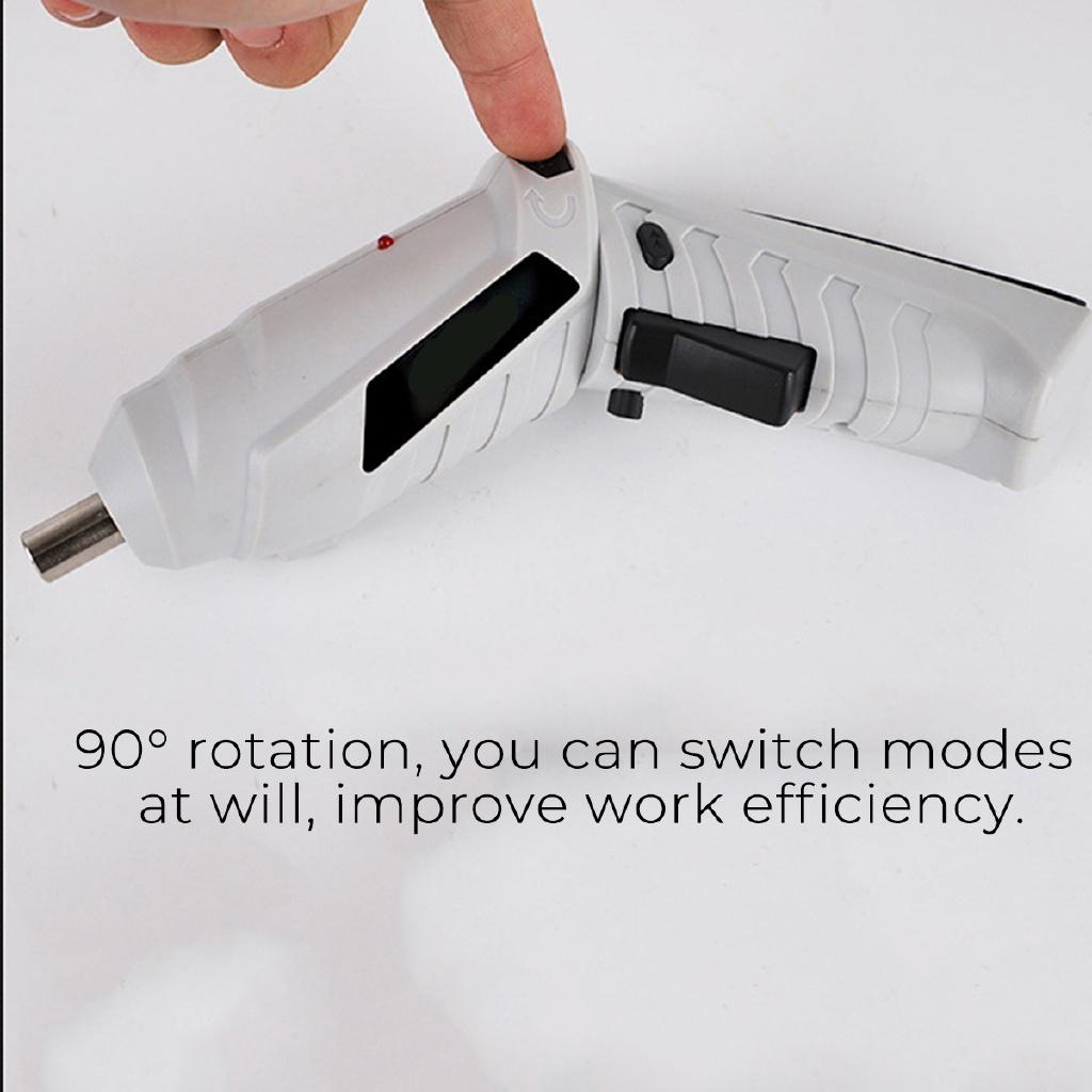 Wireless Electric Screwdriver USB Rechargeable Rotating Multi-grip Mode Electric Drill Tool with LED Light New