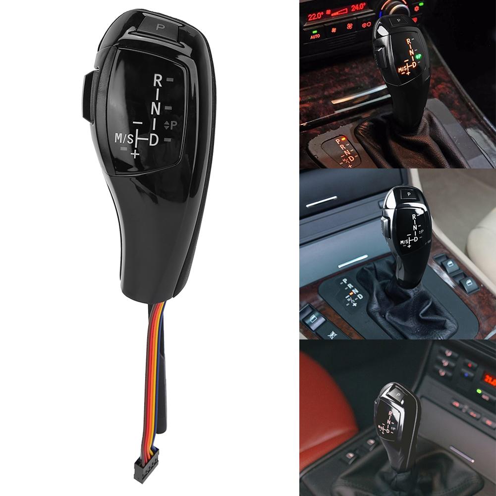 Electric LHD Automatic LED Gear Shift Knob Retrofit Kit Fits for BMW E46 E60 E61 Refit for F30 StyleGlossy Black