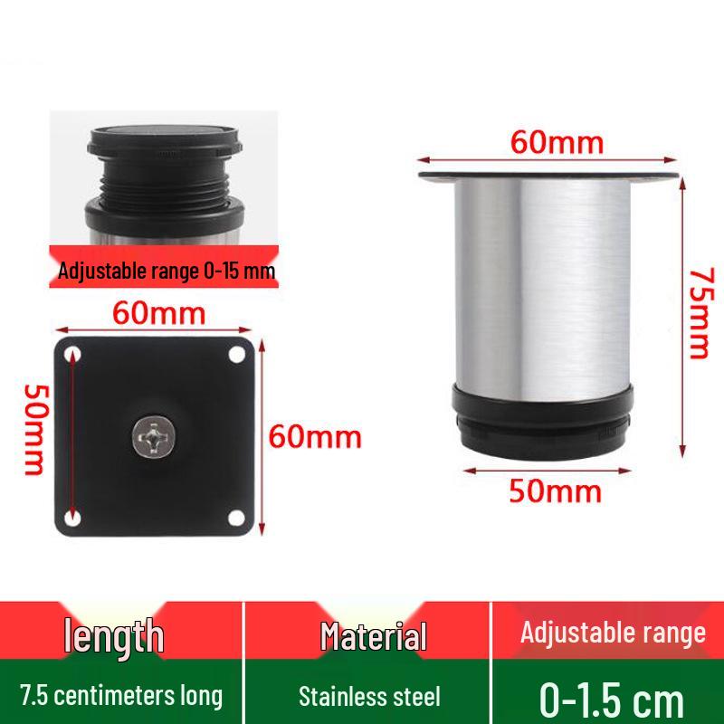 Adjustable Stainless Steel Support Feet for Furniture and Tables
