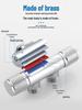 All-Copper Dual-Control Angle Valve Splitter for Toilet and Washing Machine