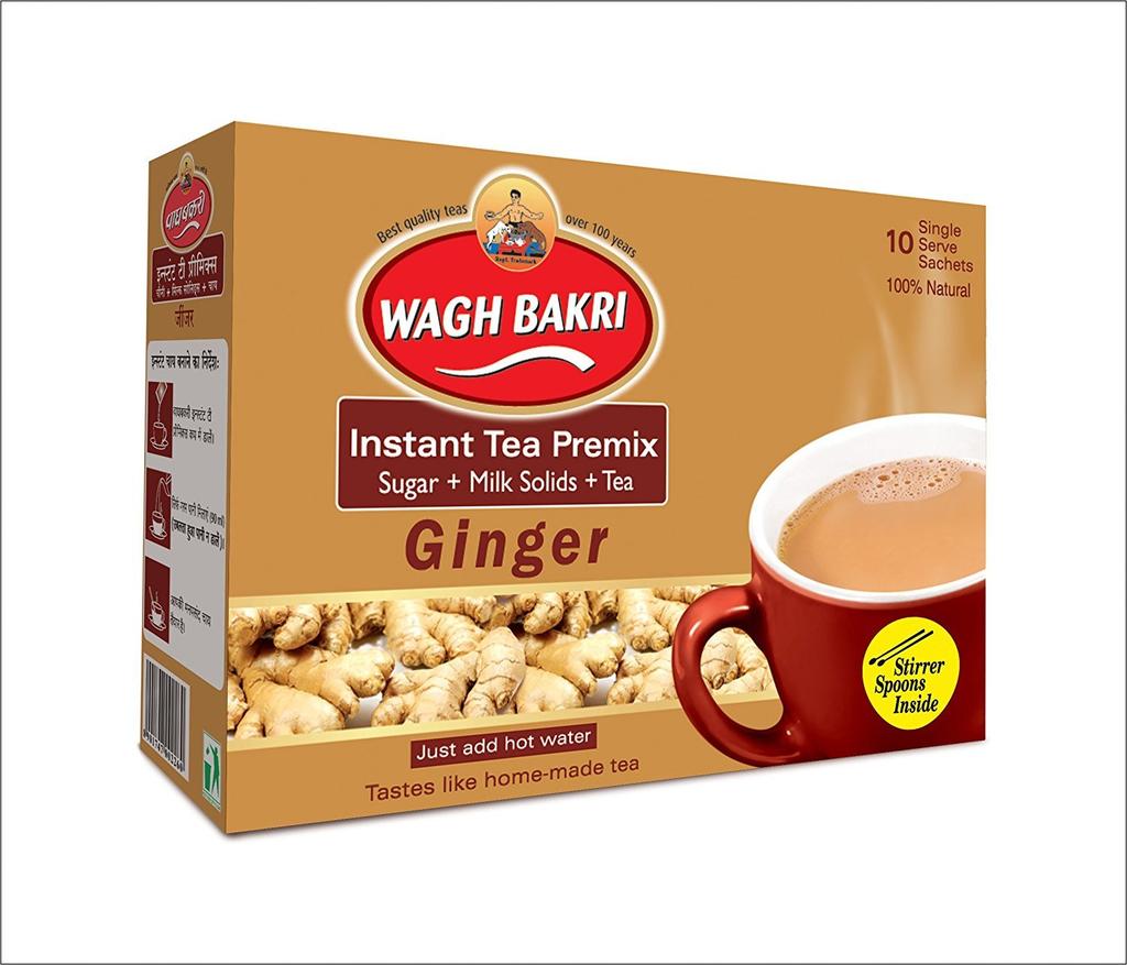 WAGH BAKRI INSTANT TEA PREMIX GINGER & MASALA 140g ( 2 UNITS EACH ) COMBO PACK